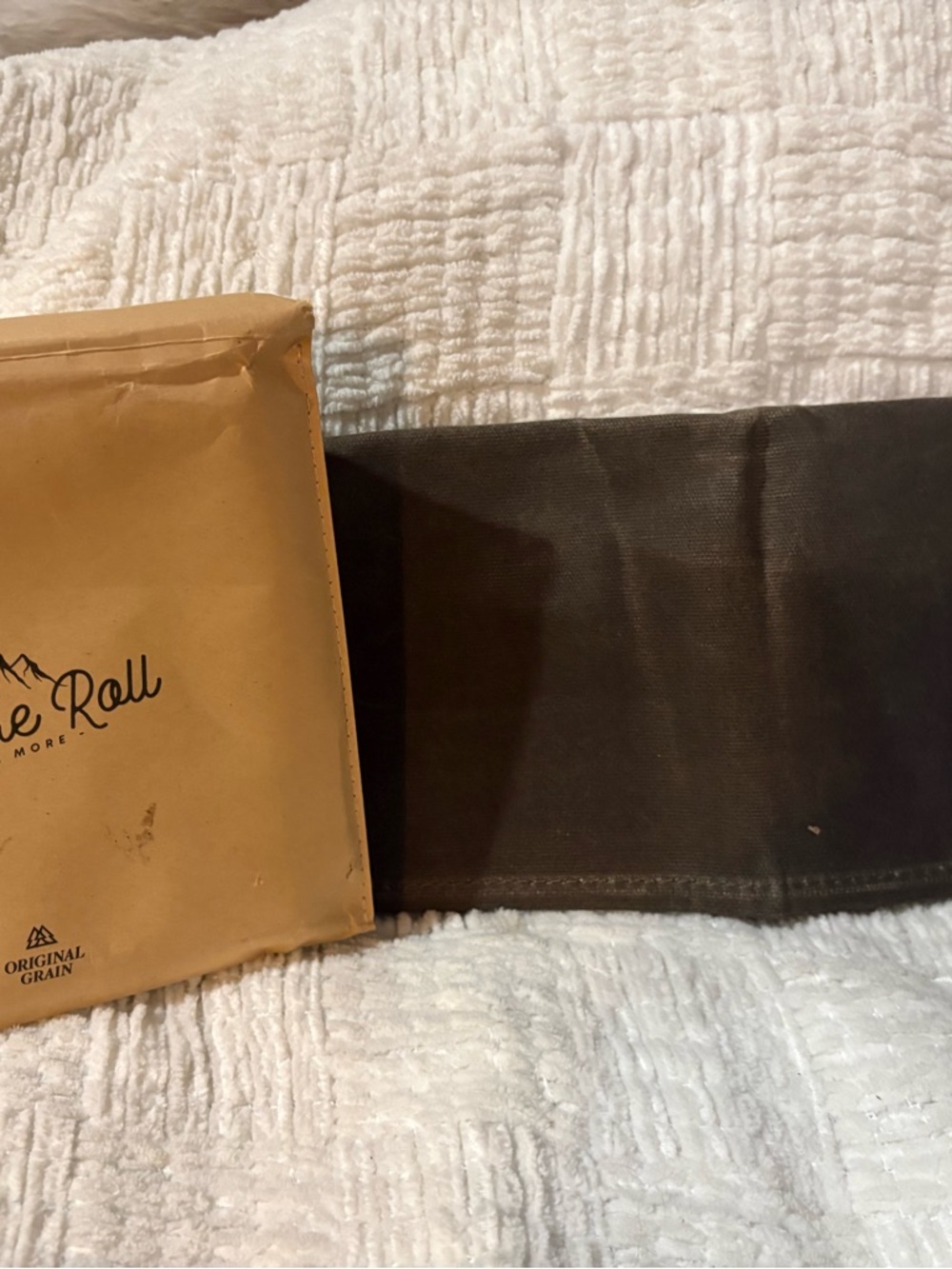 Original Grain Leather Wallet in Brown and Tan